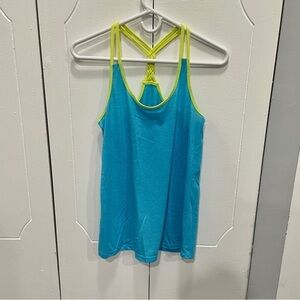 Blue and Yellow Braided Racerback Tank Top